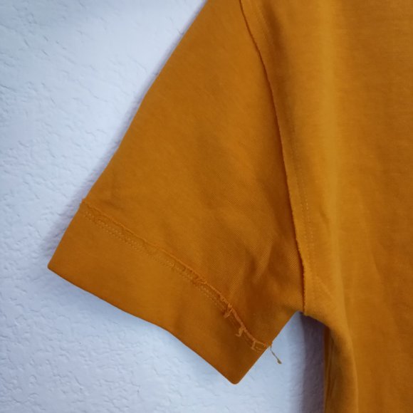 Zara Mustard Yellow Rolled Sleeve T Shirt Dress - Picture 5 of 12